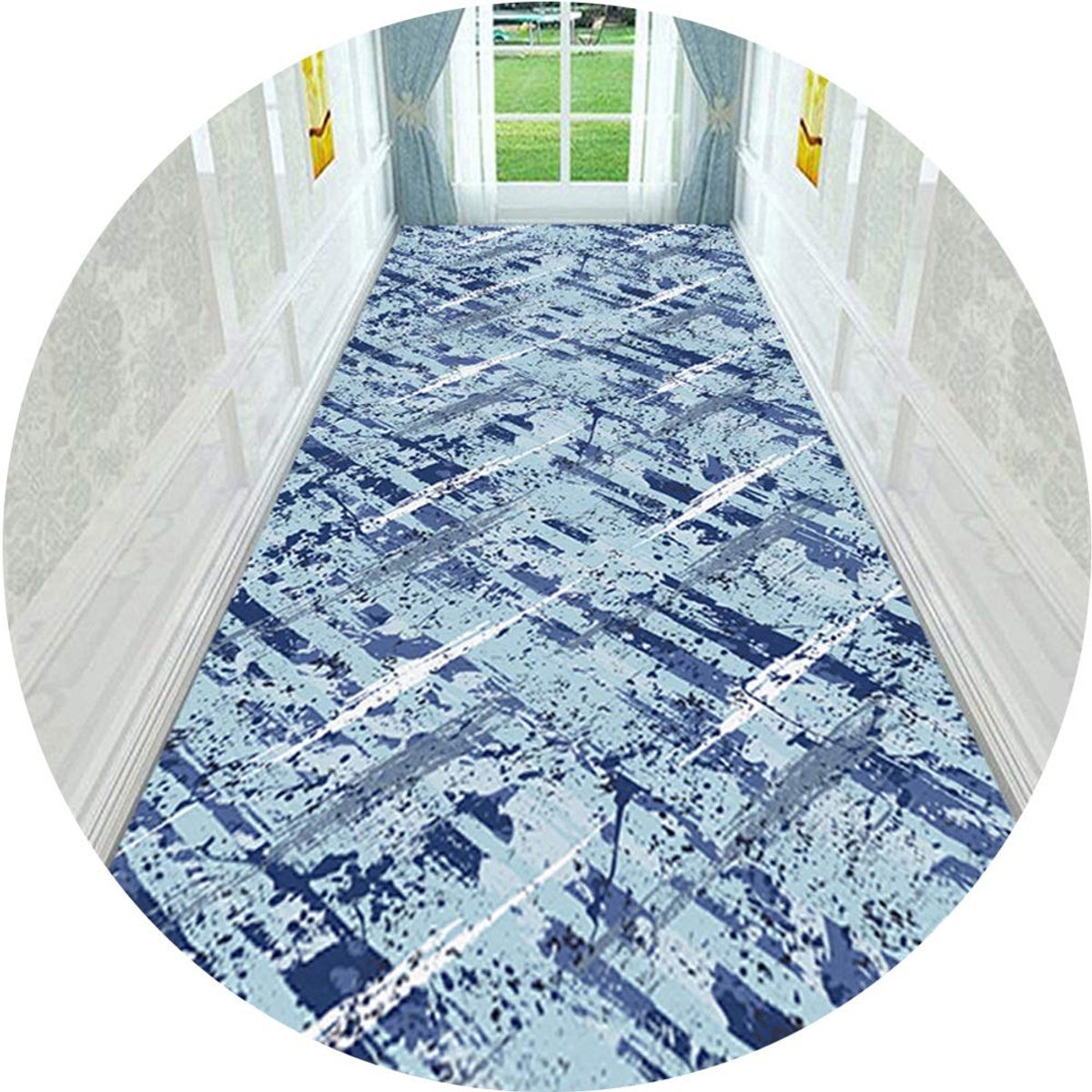 lange loper tapijten voor hal gebied tapijten corridor tapijt Scandinavische abstracte stijl Cuttable wasbaar ingang tapijt, 2 kleuren, maat aanpassen