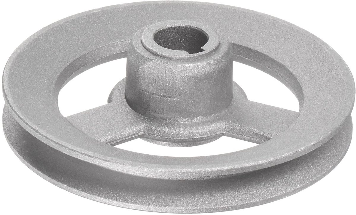 sourcing map Industriële Naaien Machine Koppeling Motor Katrol 15mm Binnen 100mm Outdoor Dia Aluminium Elektrische Transfer Wiel Katrol
