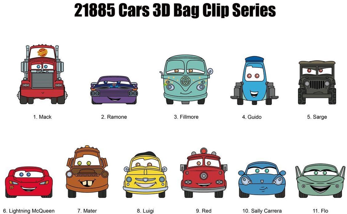 Disney – Cars – Series 1 – 3D Foam Bag Clip