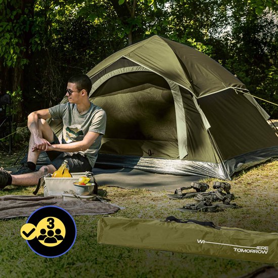 Where Tomorrow - Pop Up tent - 3 personen - 210 x 190 x 110 cm - Groen van Merkloos — afbeelding 4