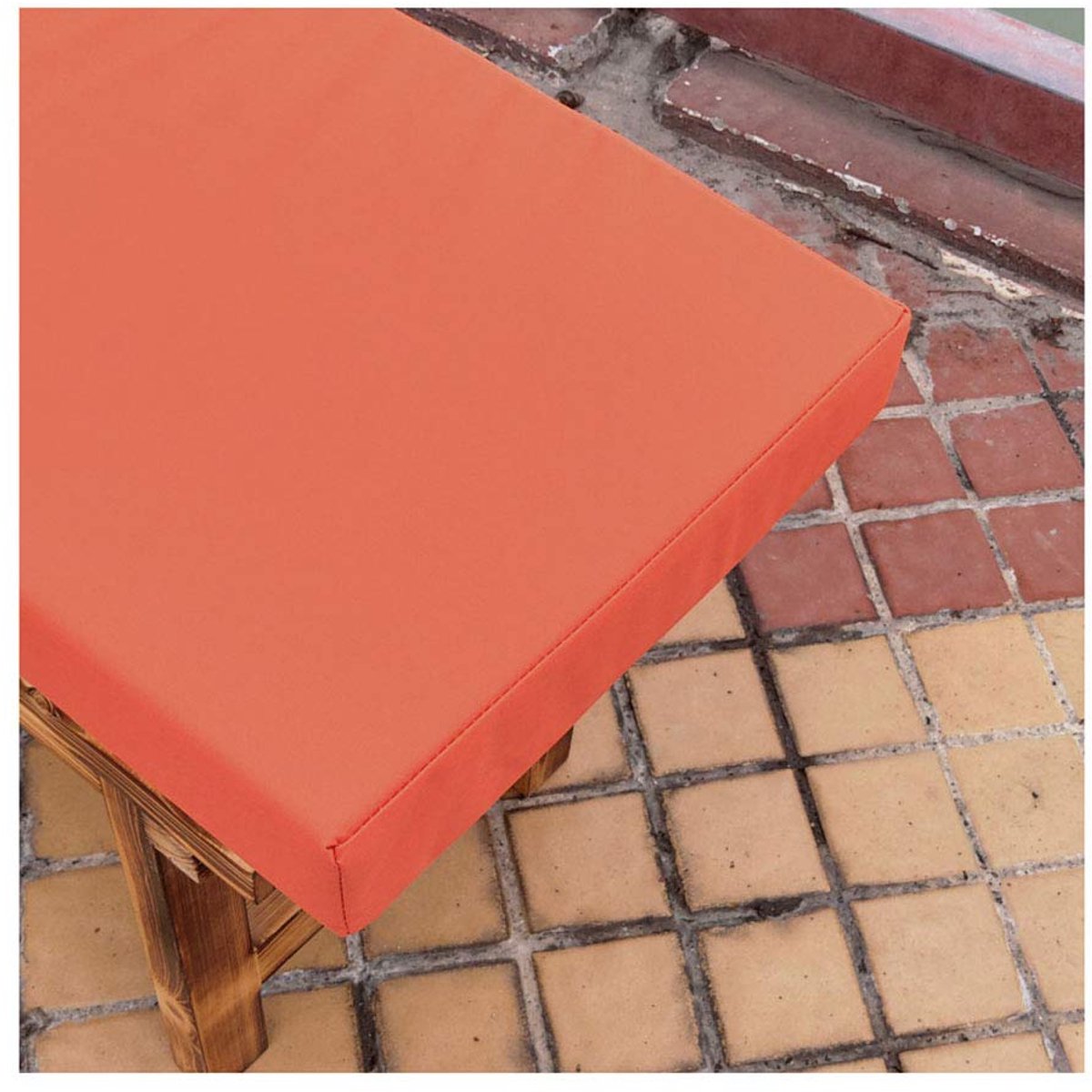 lang bankkussen 2 3 4-zitsbank pad kussen antislip verwijderbare wasbare tuin patio bank swing mat voor indoor outdoor meubels outdoor kussen -oranje 150×50×5cm (59×19×2in)