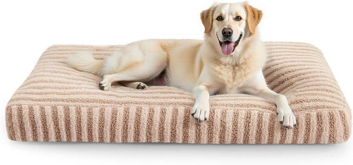 Hondenmand XL – Honden kussen – Comfortabel slapen – Afneembare hoes – 107x69x10cm – Bruin