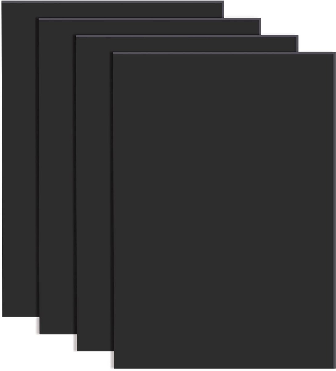 Siliconen plaat, 4 stuks, zelfklevend, 30 x 21 cm, zwart, antislip, rubber, pad, A4, 1 mm dik, voor pakkingen, DIY, ondersteuningen, nivelleren, verzegelen, bumpers, bescherming, slijtage,
