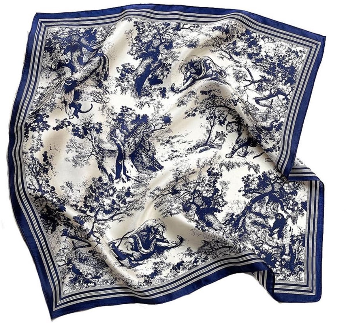 Sjaal 100% natuurlijke moerbeizijde sjaal mode bedrukte halsdoek zijde vierkant zijden doek korte zijden sjaal elegante zijden hoofddoek zachte zijden sjaal 53 x 53 cm