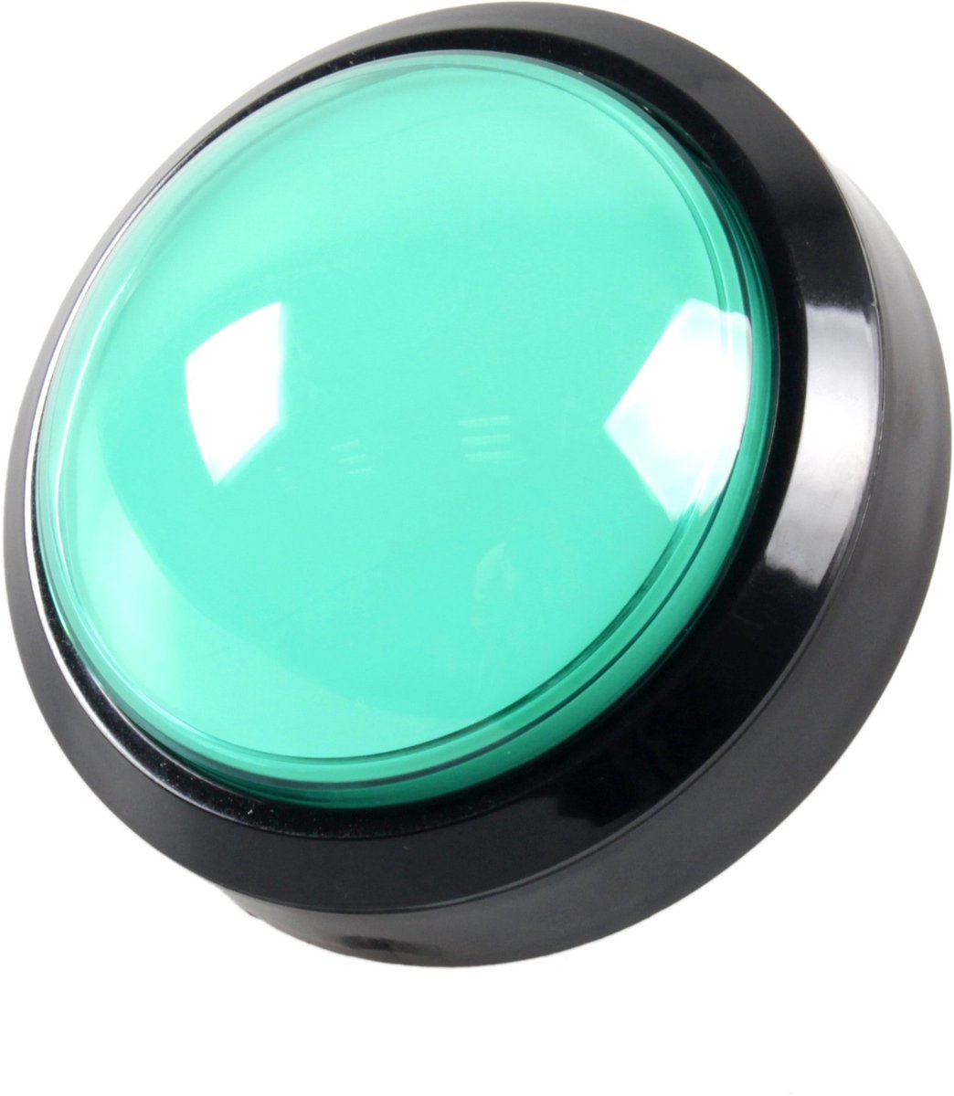 STARTS 4 Inch 100mm Big Dome 12V LED Verlichte Drukknoppen Met Microschakelaar Voor Arcade Machine Video Games Onderdelen (Groen)