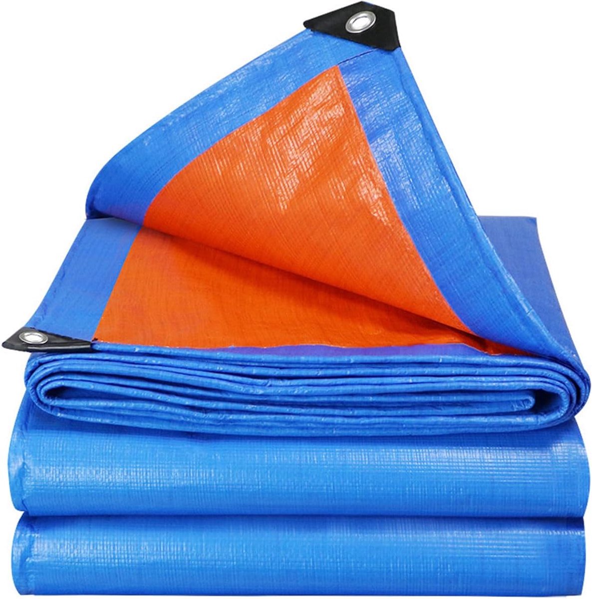 2 x 2 m, militair groen/zilver, waterdicht, met oogjes, 160 g/m² gewebezeil, scheurvast, uv-bestendig, schimmelbestendig, multifunctioneel zeil voor tuinmeubelen, hout, auto, camping