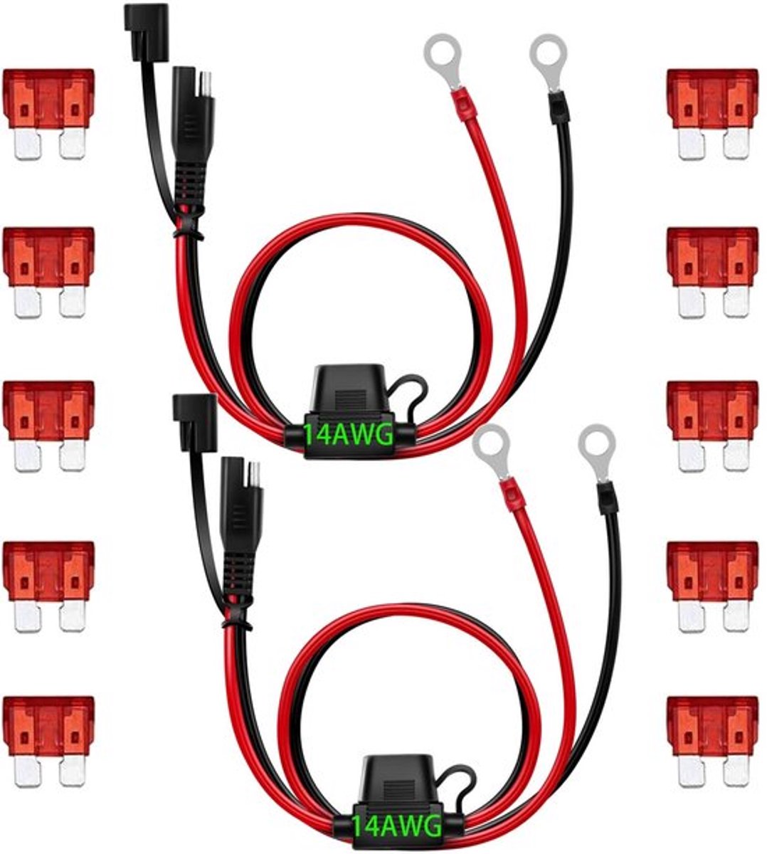 Onf3 - SAE-connector - 2-polige verlengkabel - 1,97 ft - O-ring