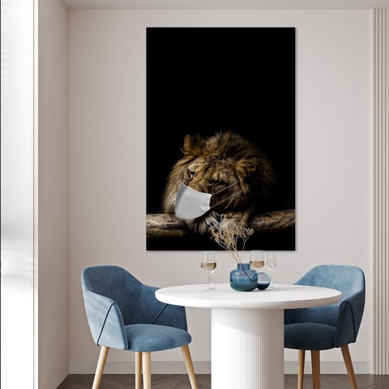 Affiche Bouche bouche - Lion - Animaux - 80x120 cm