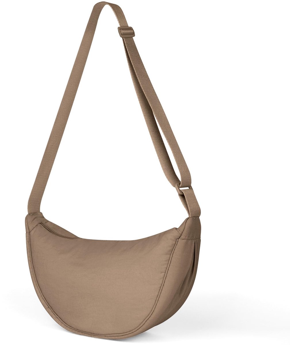Aucuu Halvemaanvormige tas, nylon, dumplingtas voor dames, hobotas, crossbodytas met verstelbare riem, casual messengertas, effen kleur, borsttas, schoudertas voor dagelijks gebruik