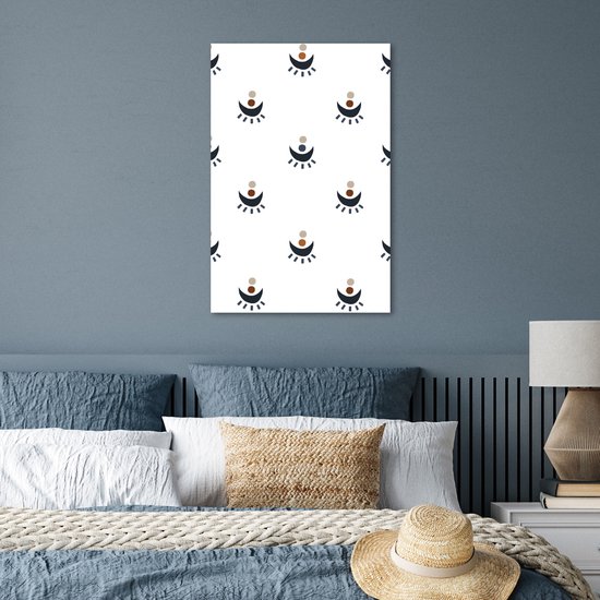 Patron pour enfants avec croissants et pois et rayures 60x90 cm