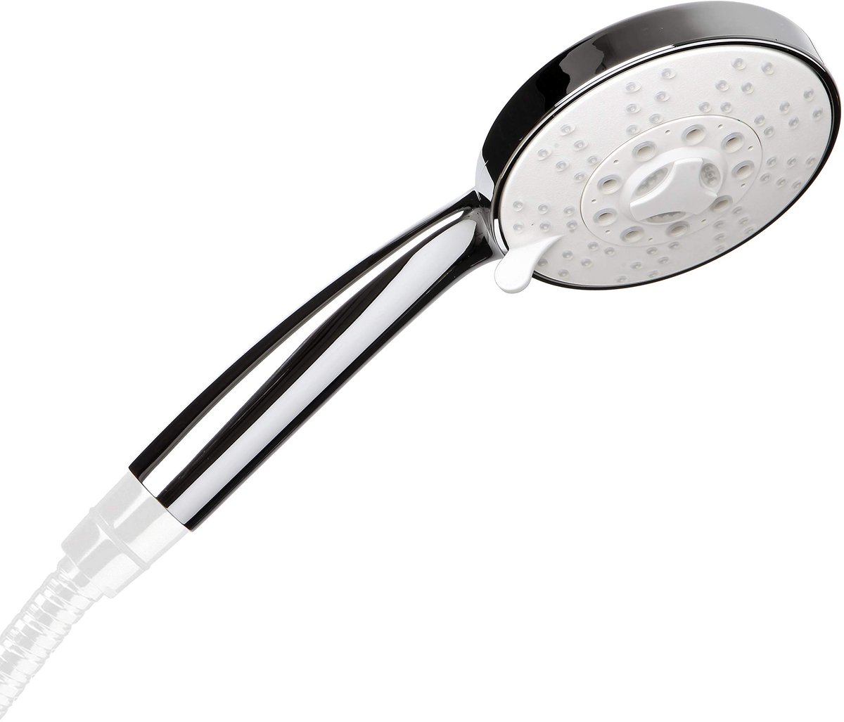 Douchekop, diameter 10,5 cm, van ABS, 4 standen, waterbesparend en antikalksysteem, gemakkelijk te reinigen, verchroomd