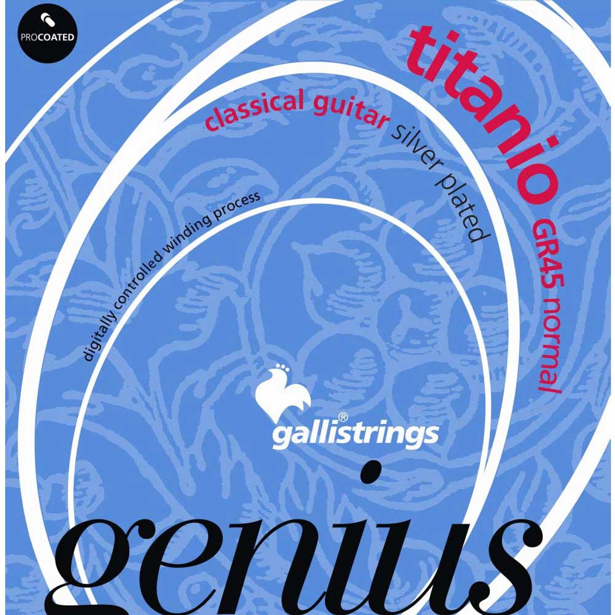 Galli GR45 Genius Titanio Klassieke Snaren - Normale Spanning