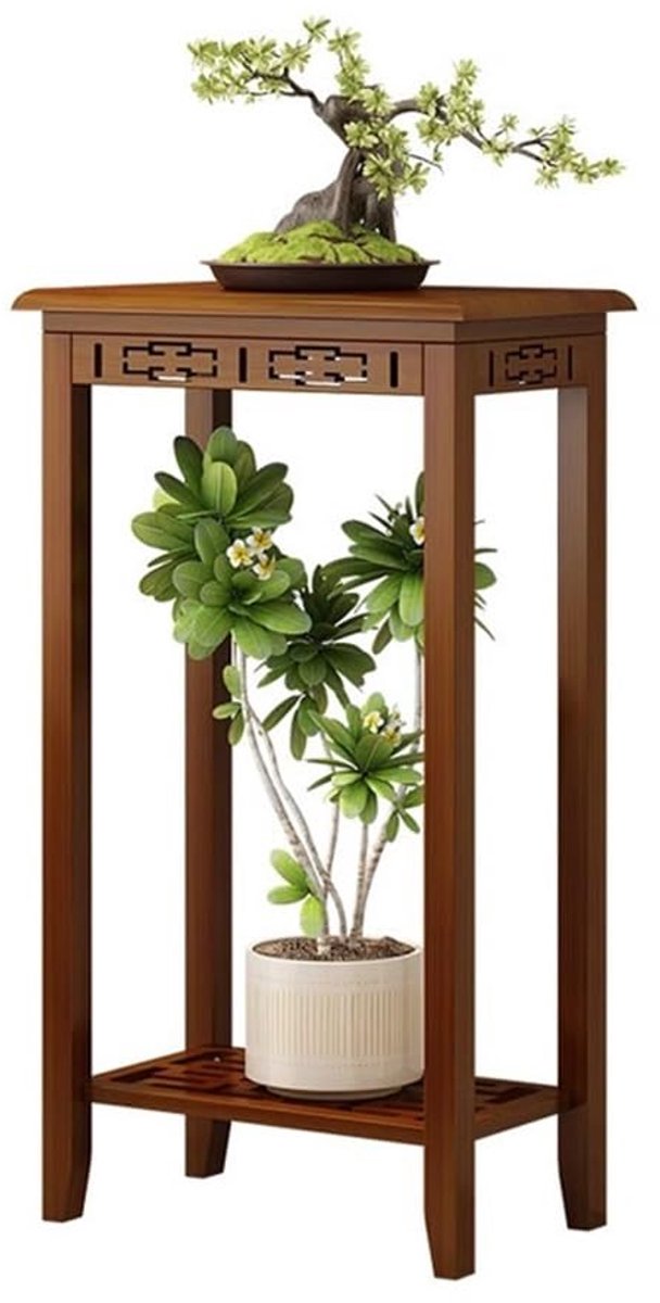 Staande Chinese Bonsaistandaard, Bamboe plantenrek for binnen woonkamer studeerkamer(Medium)