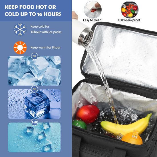 Grote Koeltas Rugzak 45 Liter voor 42 Blikjes - Geïsoleerde Lunchtas voor Picknick, Strand en BBQ — afbeelding 5