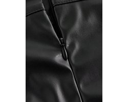 Damesbroekrok van PU-leer, hoge taille, zomerrok, strakke rok, korte wikkelrok, asymmetrisch, leren rok met split, feestrok, vrijetijdsrok