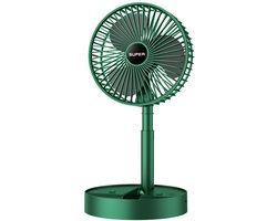Uitschuifbare opvouwbare draagbare ventilator voor thuis, slaapzaal, drie snelheden, bureauventilator