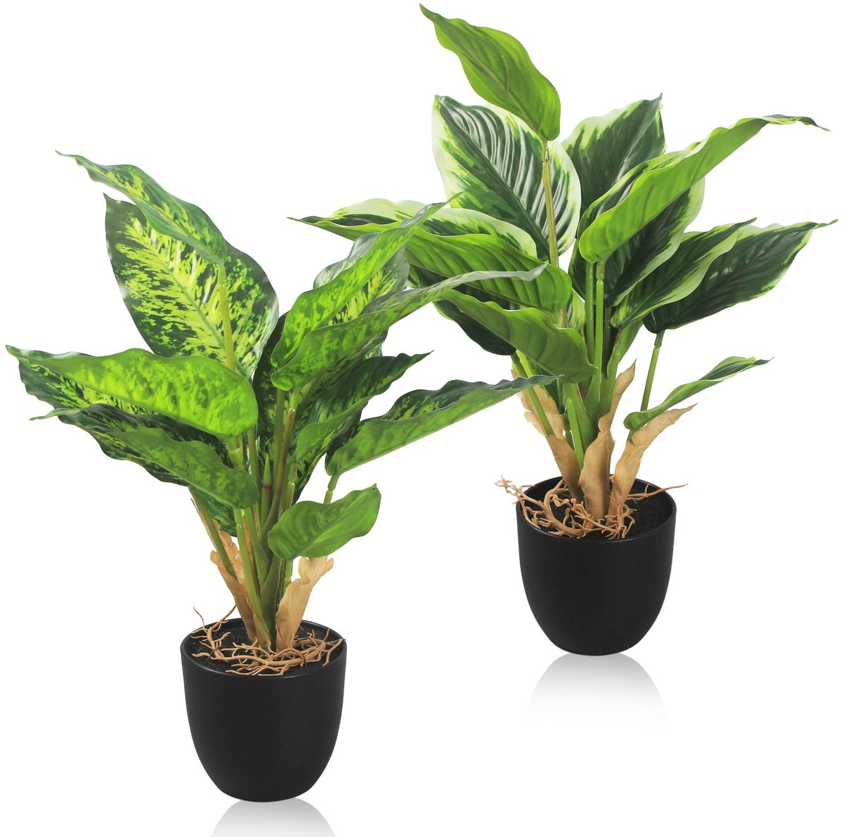 kunstplanten, net als echte, kunstplanten in pot, kamerplanten, 37 cm, kunstplant, decoratieve kunstplant, kunstplant voor badkamer, kantoor,