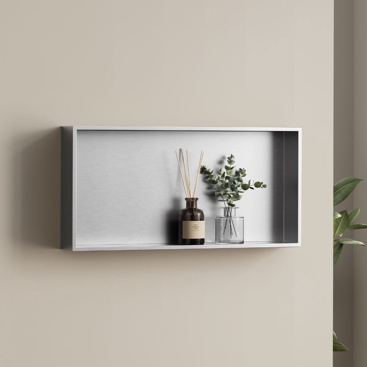 Badkamer opbouwnis 60x30x8cm Sanitado Ferro Bandy in RVS