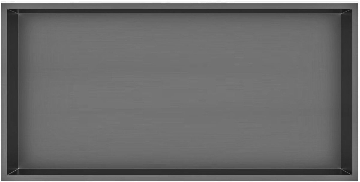 Badkamer inbouwnis 60x30x7cm Sanitado Foya Lotus in gunmetal