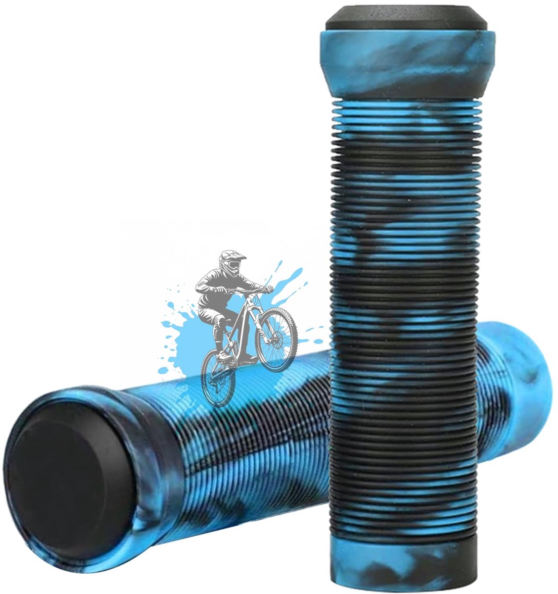 1 Paar Fietshandgrepen, MTB Fietshandgrepen van Rubber, Fietsstuurbescherming Comfort-Grip-Technologie, Universeel Stuur voor Fiets, 22 mm voor Mountainbike, Racefiets, BMX
