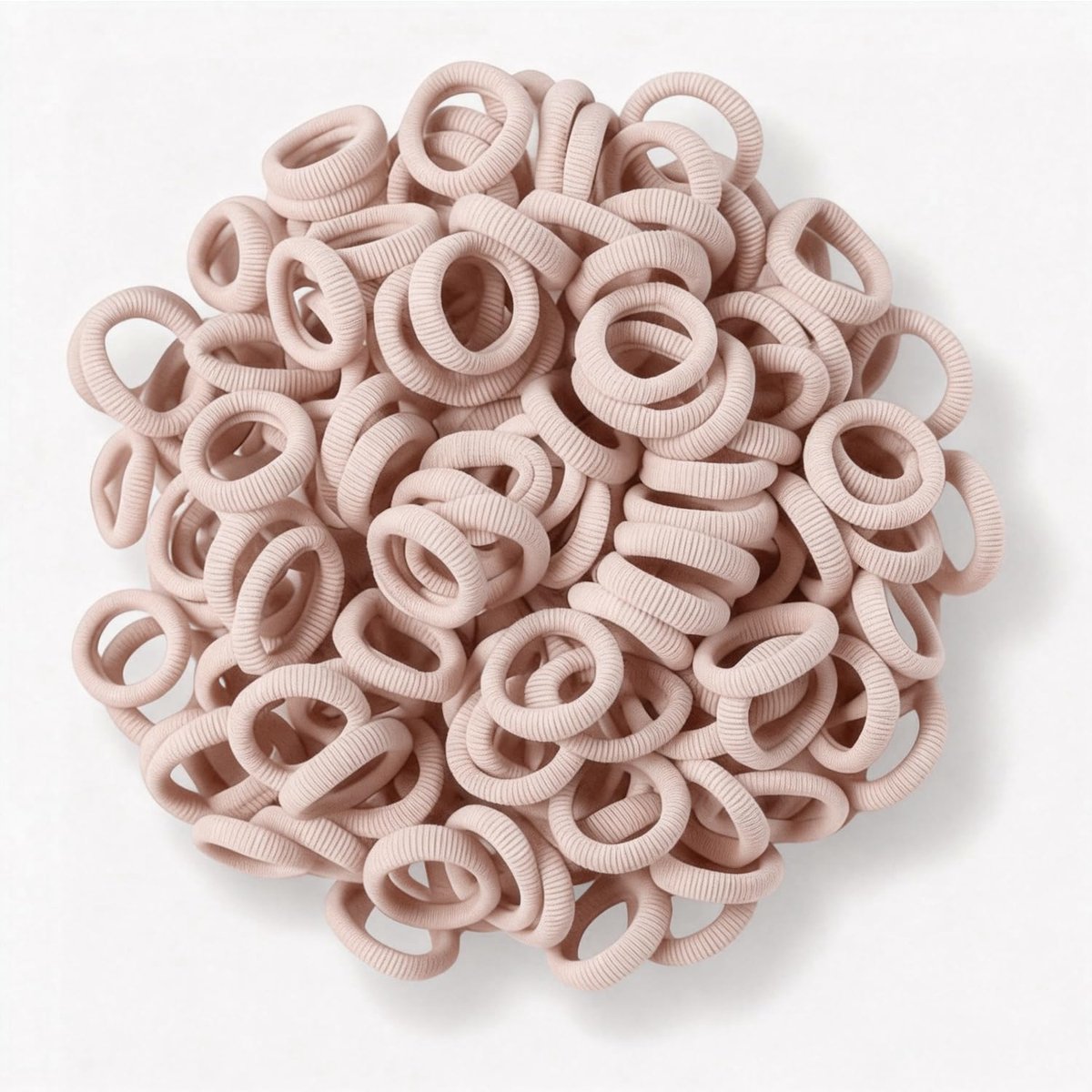Elastiekjes voor kinderen, meisjes en peuters, naadloos en zacht, elastische haarelastieken voor dun haar, beige haaraccessoires