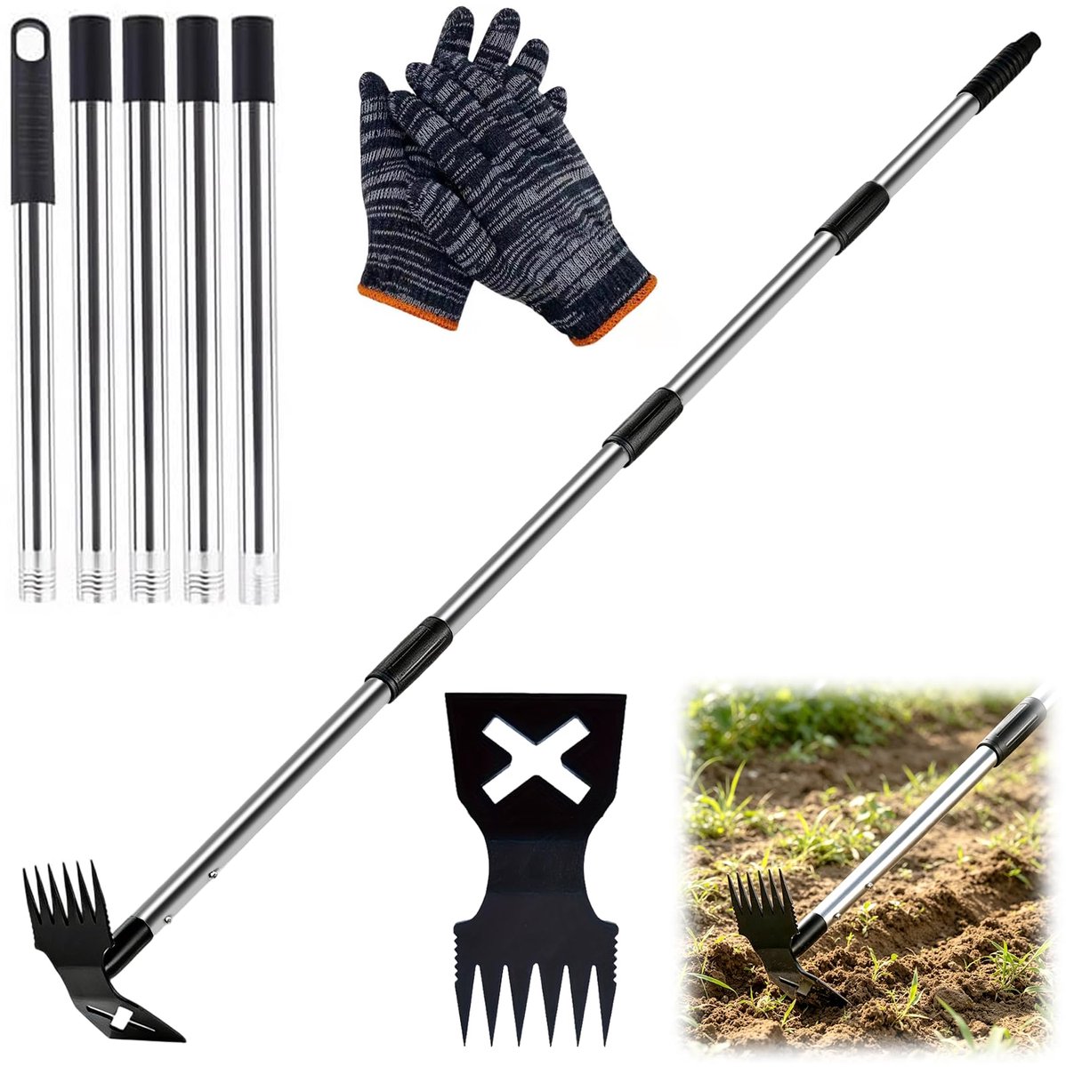 Onkruidsteker met lange steel
