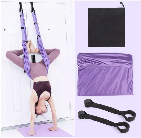 Yogahanddoek, Yogadoek Om Op Te Hangen, Yogariem, Stretchband Om Uit Te Rekken, Aerial Yoga Hangmat, Stretchband Voor Taille, Geschikt Voor Pilates En Ballet — afbeelding 5