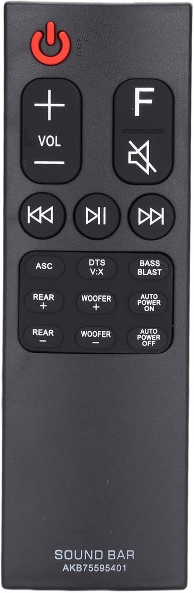 Vervangende afstandsbediening voor soundbars, universele afstandsbediening voor home theater systemen, compatibel met diverse modellen