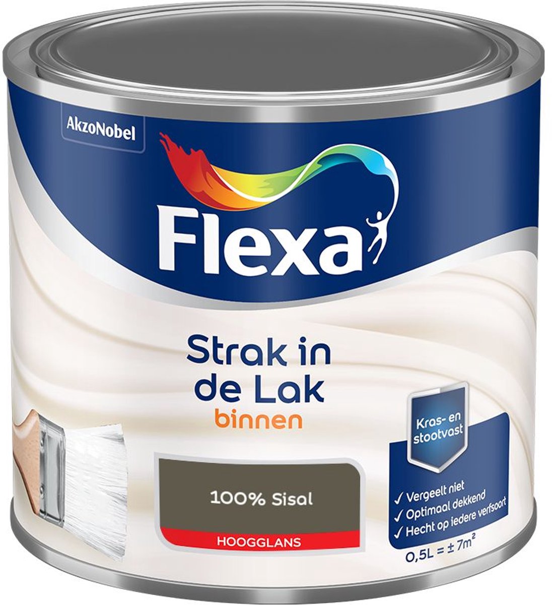 Flexa - Strak In De Lak Binnenlak Hoogglans - 100% Sisal - Mengverf - 500 Ml
