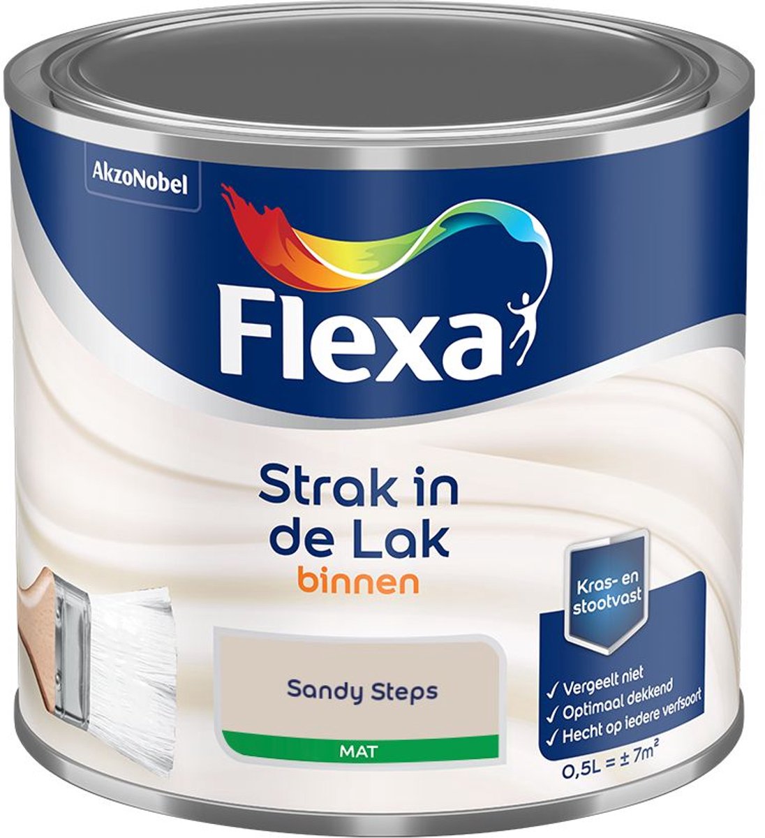 Flexa - Strak In De Lak Binnenlak Mat - Sandy Steps - Mengverf - 500 Ml