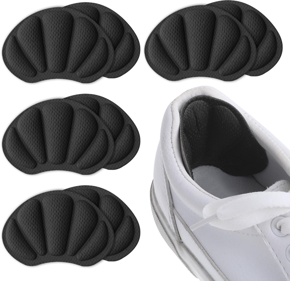 4 paar hielkussentjes, inzetstukken, zelfklevende hielgrepen, schoenpads voor te grote losse schoenen, antislip hielvulling, antiblaar voetverzorging, dames en heren