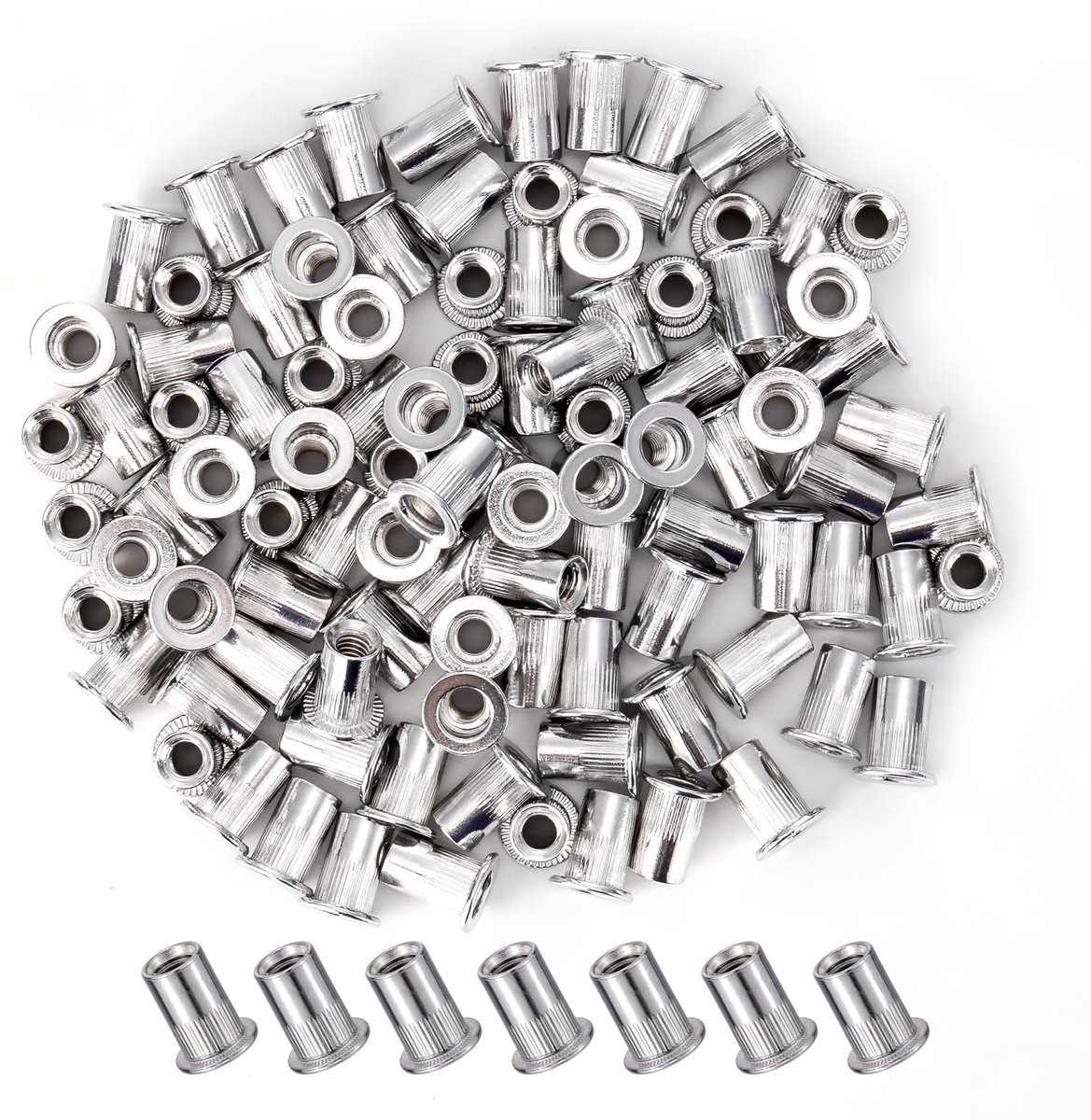 100 stuks M5 5 mm platte kop aluminium pen rolgordijn insert groef
