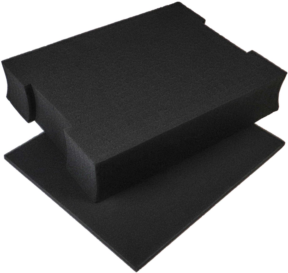 VHBW schuimrubberen inzetstuk met bodemplaat, compatibel met Bosch L-Boxx 136 gereedschapskoffer - Individueel verstelbaar, zwart schuimrubber