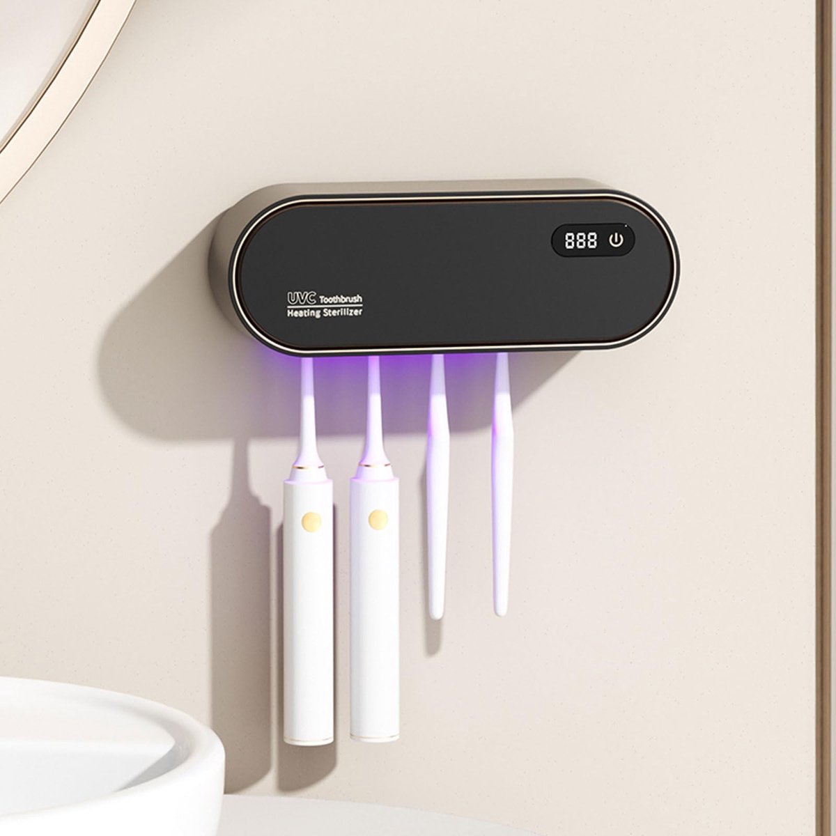 Dailygoods - UV Tandenborstelhouder met Droog- en Timerfunctie