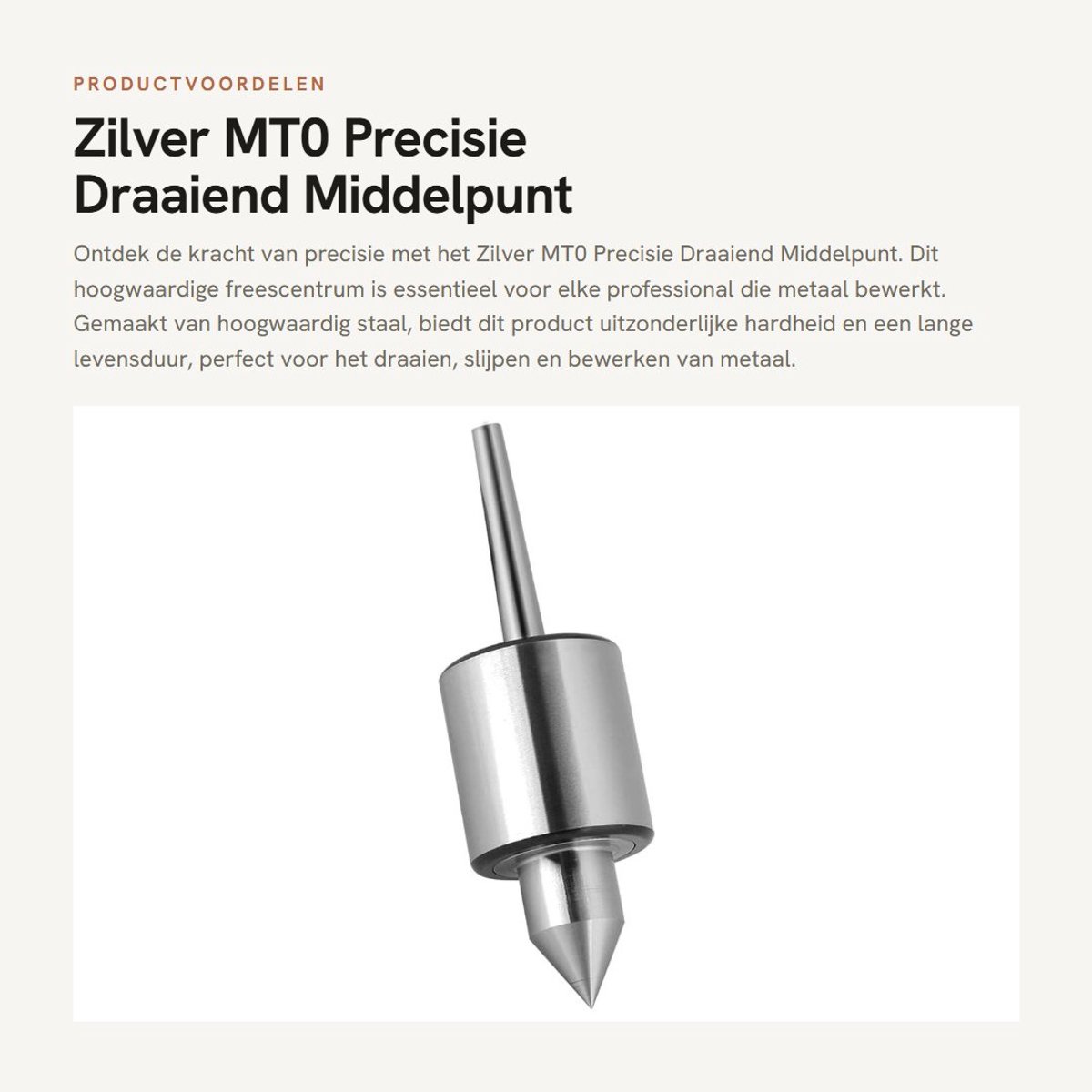 Dailygoods- Frezen MT0 Hoogwaardige Precisie - Draaibankaccessoire - Slijpen/Bewerken - Lagerstaal - Nauwkeurigheid 0,01 mm - Lengte 131 mm - Draaimachineaccessoire