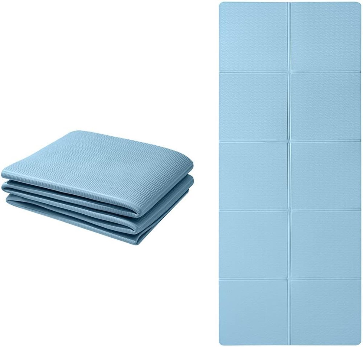 Nite Opvouwbare yogamat, antislip, draagbaar, fitnessmat, opvouwbaar, licht, gymnastiekmat, pilates, sport, reisyogamat, 183 x 61 x 0,6 cm