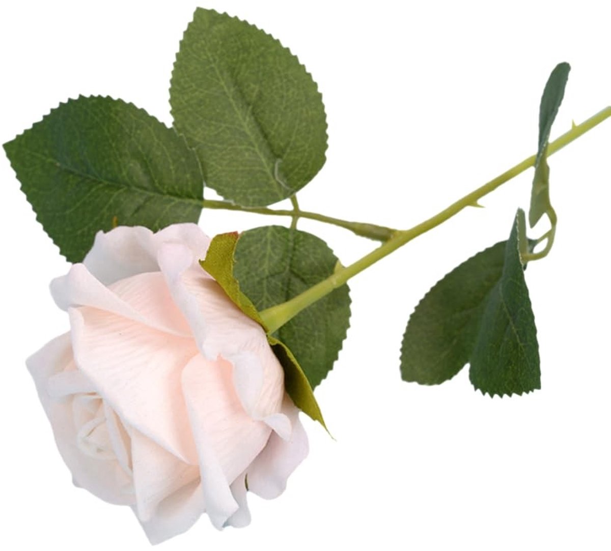 Dailygoods- Kunstrozen 51 cm - 5 Stuks - Neprozen - Bruidsboeket - Feestdecoratie - Realistische Bloemen - Fluweel/Kunststof