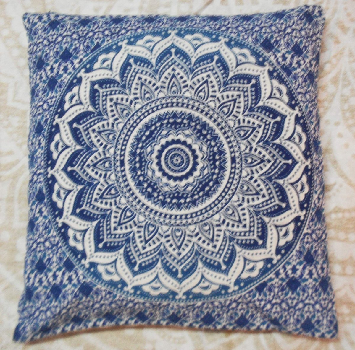 Kussensloop, Indiase poef, veelkleurig, kussensloop, Pom Pom Outdoor, Boho kussenslopen, Huisdier beddengoed, Woonkamer, Decoratieve kussenslopen (20)