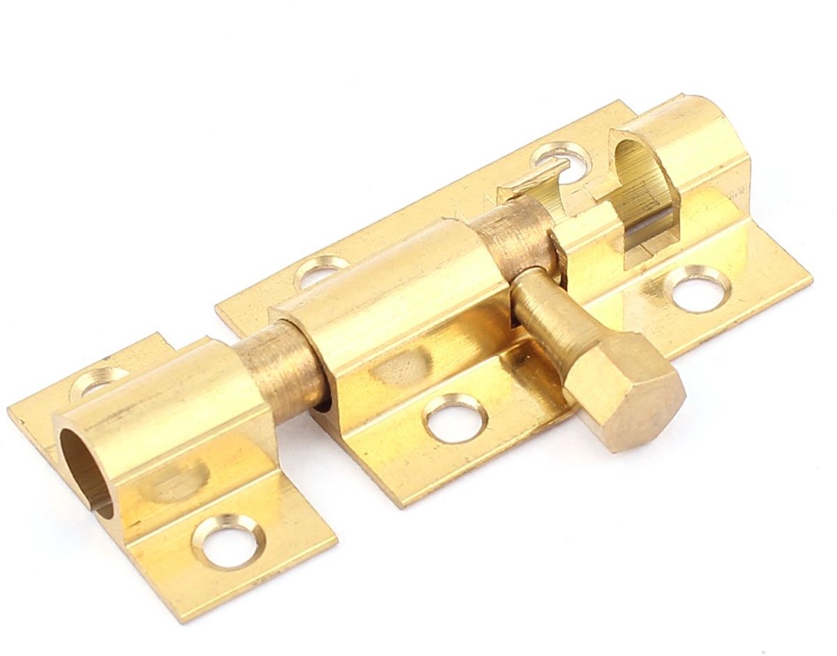 Sourcingmap 1.5" Lange Messing Deurklink Schuifslot Barrel Bolt Gold Tone