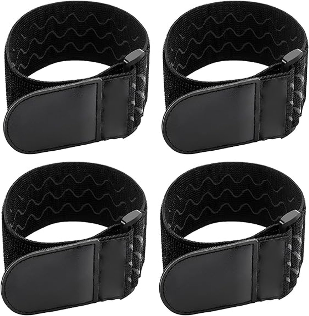 Broekklemmen & Spanbanden - 4 stuks - Elastische Broekklem Fiets 60 cm met Klittenband - Broekclip & Broekbinder voor Fietsers (Dames & Heren) - Broekklem Fiets Vrouwen - Ideaal voor Been & Opbergen