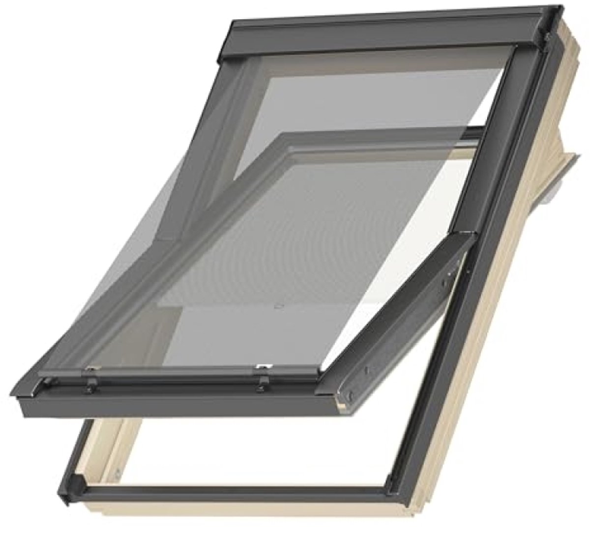 Warmtewerende buitenzonwering compatibel met VELUX dakramen - Zwart - 96 x 120 cm - Nazik Living