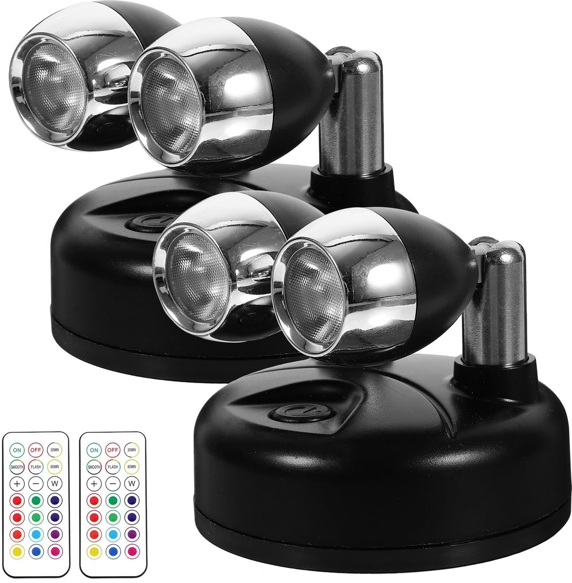 Dailygoods - Spotlight - Indoor Verlichting - Accentlampen - Mini Spotlight - Batterij Aangedreven - 13 Kleuren - Geschikt voor Thuis