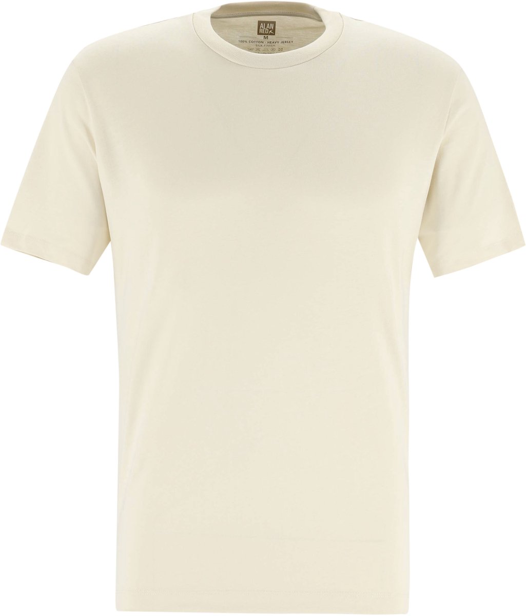 Alan Red Venice T-Shirt Heavy Jersey Ecru - Maat M - Heren - Basic T-shirt