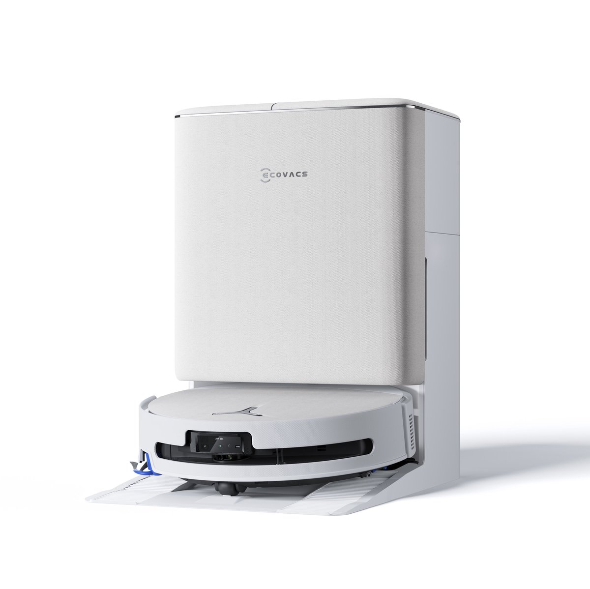 ECOVACS DEEBOT T90 OMNI – Robotstofzuiger met dweilfunctie– 30.000 Pa – OZMO roller dweil –TruEdge randreiniging –ZeroTangle 4.0 Anti-tangle –OMNI station Zelfreinigend–AIVI 3D obstakelvermijding– Voor harde vloeren & tapijt–Wit–T80 Upgrade