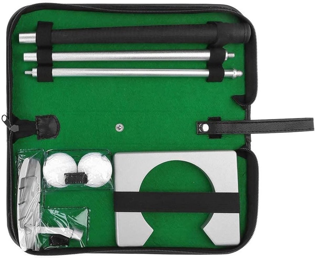 Golf Putting Set voor Thuis - Complete Oefenset met Putting Cup, Golfballen en Draagtas voor Verbetering van je Putting Techniek