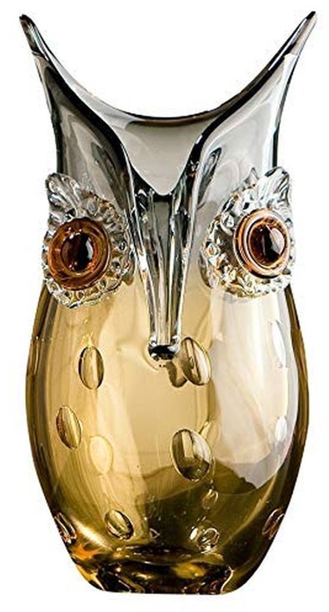 Omgoods - Handgemaakte Glazen Decoratieve Vaasje Uil 27 cm