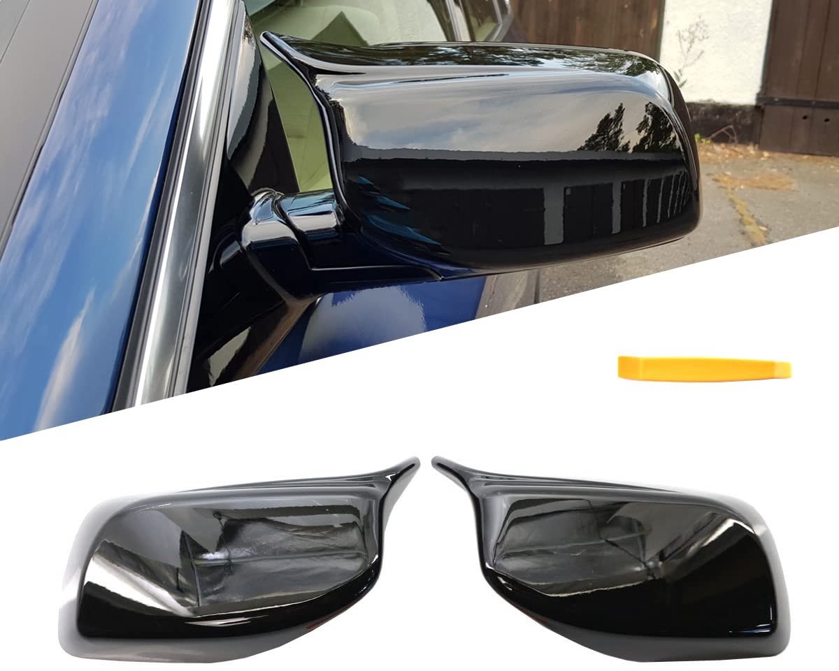 Omgoods - Glossy Zwarte Vervangende Spiegeldop voor 5-Serie