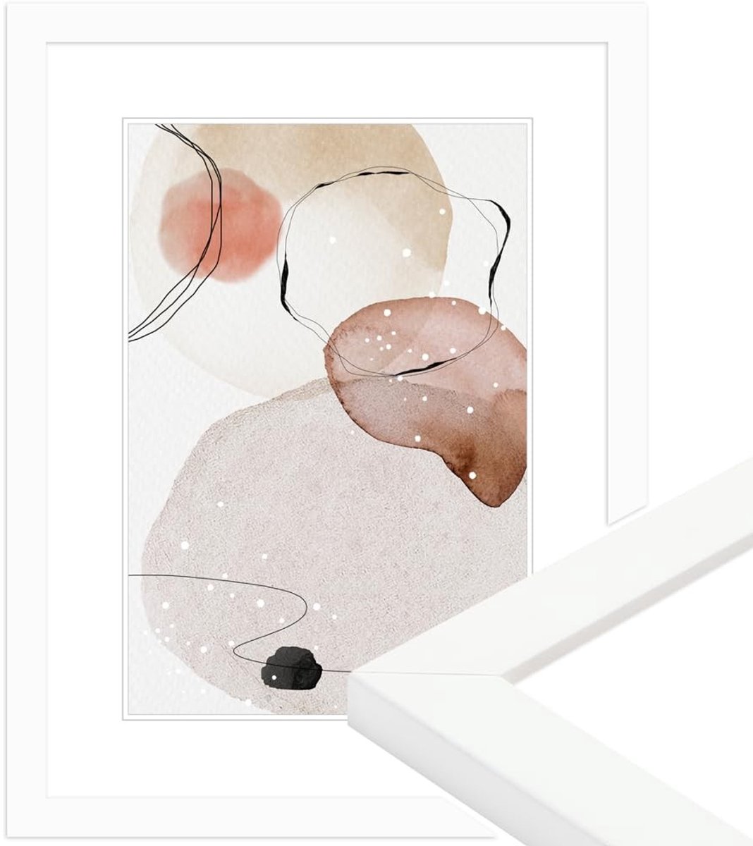 Omgoods - Witte Fotolijst DIN A3 van Hout voor Muurdecoratie