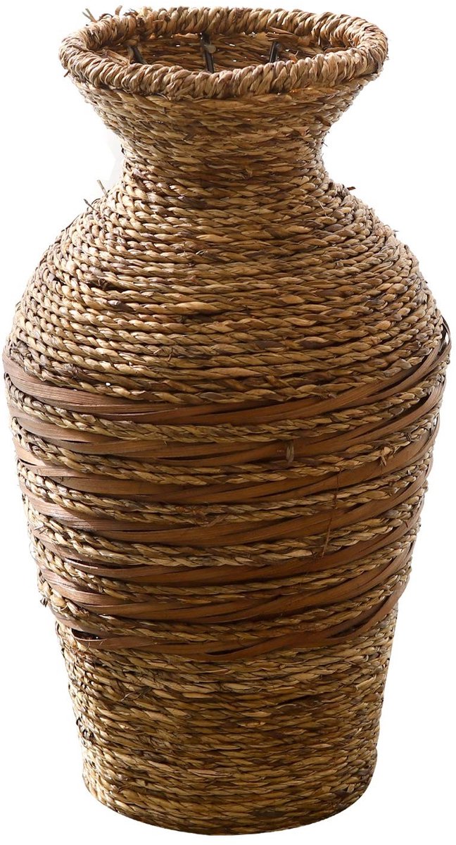 Omgoods - Tafeldecoratie Vaasje van Waterhyacint 12x10.5x30 cm