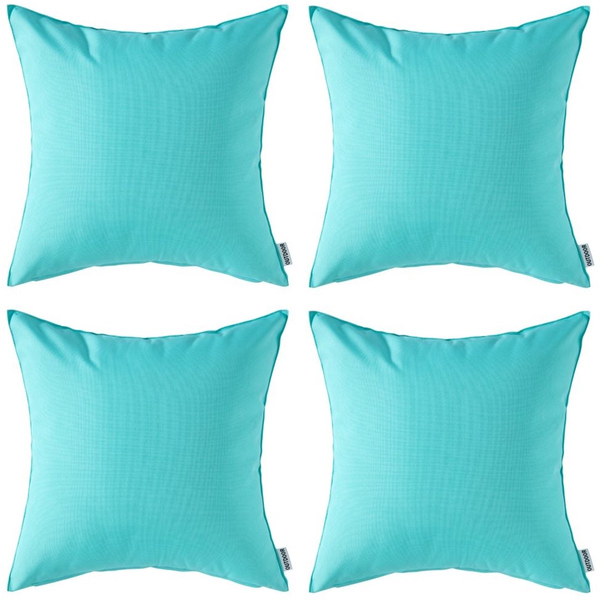 Omgoods - Set van 4 Waterdichte Kussenhoezen 45 x 45 cm Lichtgroen